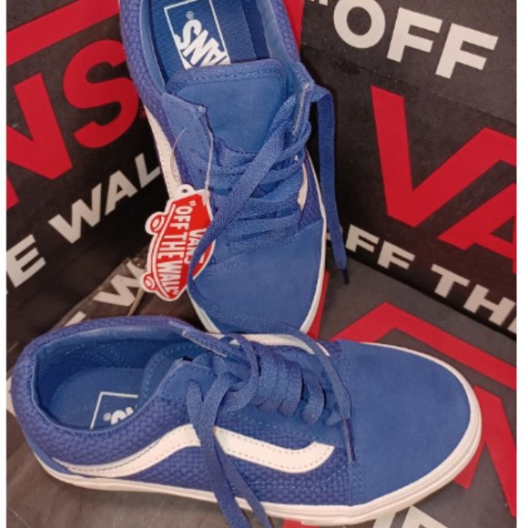 Vans Woven Check Old Skool True Navy/Snow White Men's 4.5/Women's 6 VN0A3WKT45N - Picture 1 of 12